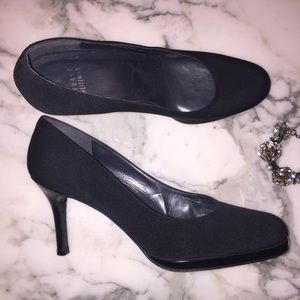 Stuart Weitzman Black Fabric Swoon Pumps 10